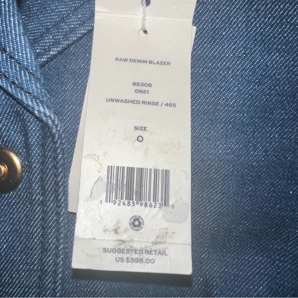 Tory Burch Raw Denim Blazer - Picture 5 of 9